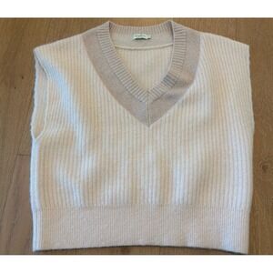 Spartina 449 Ines Sweater Vest Shell Size XS Wool Blend Neutral